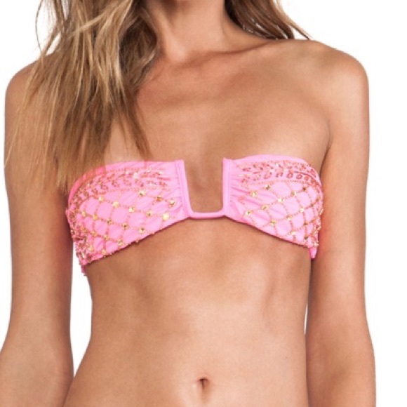 NWT BeachRiot jeweled strapless bandeau bikini top - Picture 4 of 6